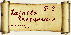 Rafailo Krstanović vizit kartica